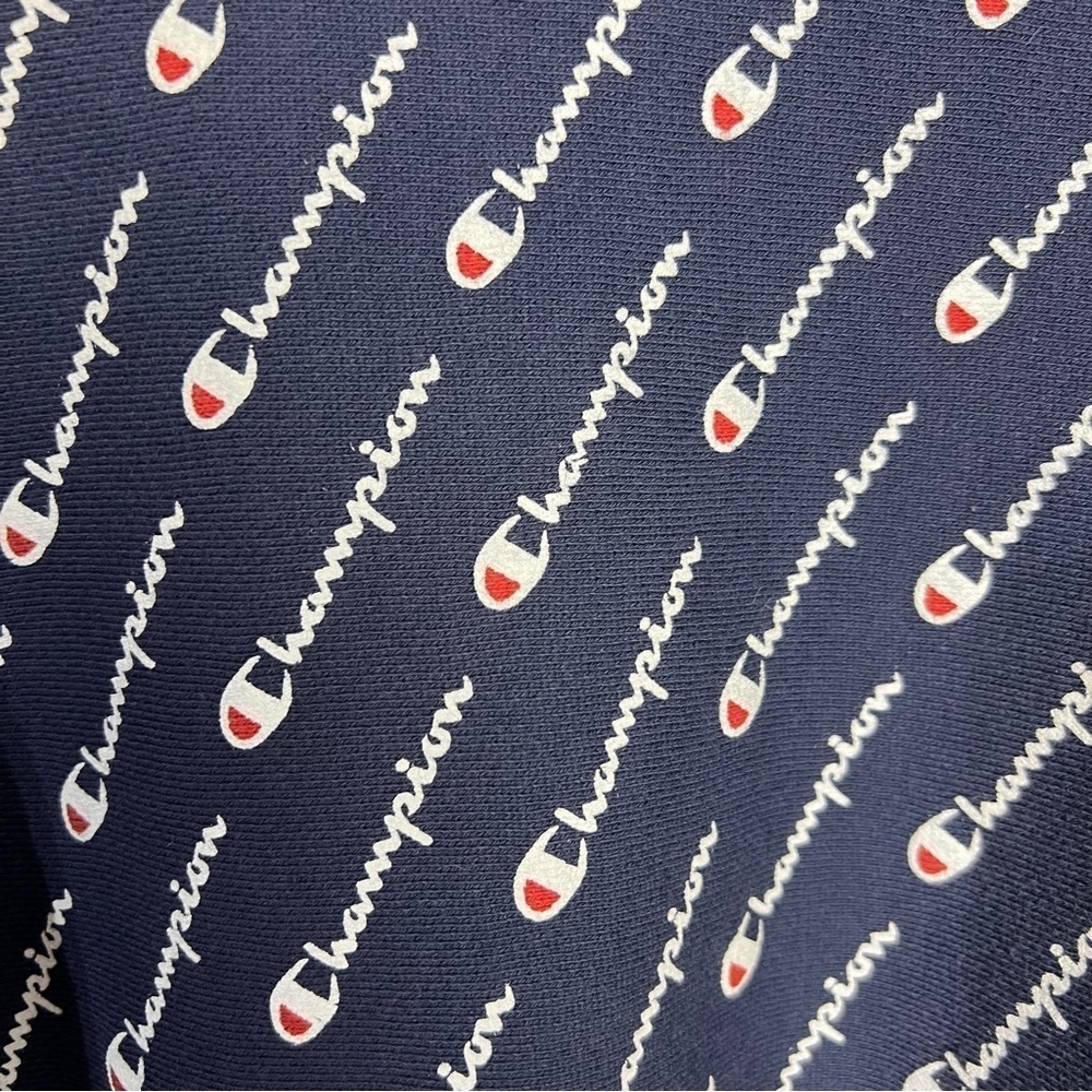 Champion Reverse Weave All Over Print Logo Cropped Hoodie Size Small - Picture 2 of 12